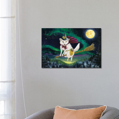 Moon Fox Magick by Jahna Vashti - Wrapped Canvas Print