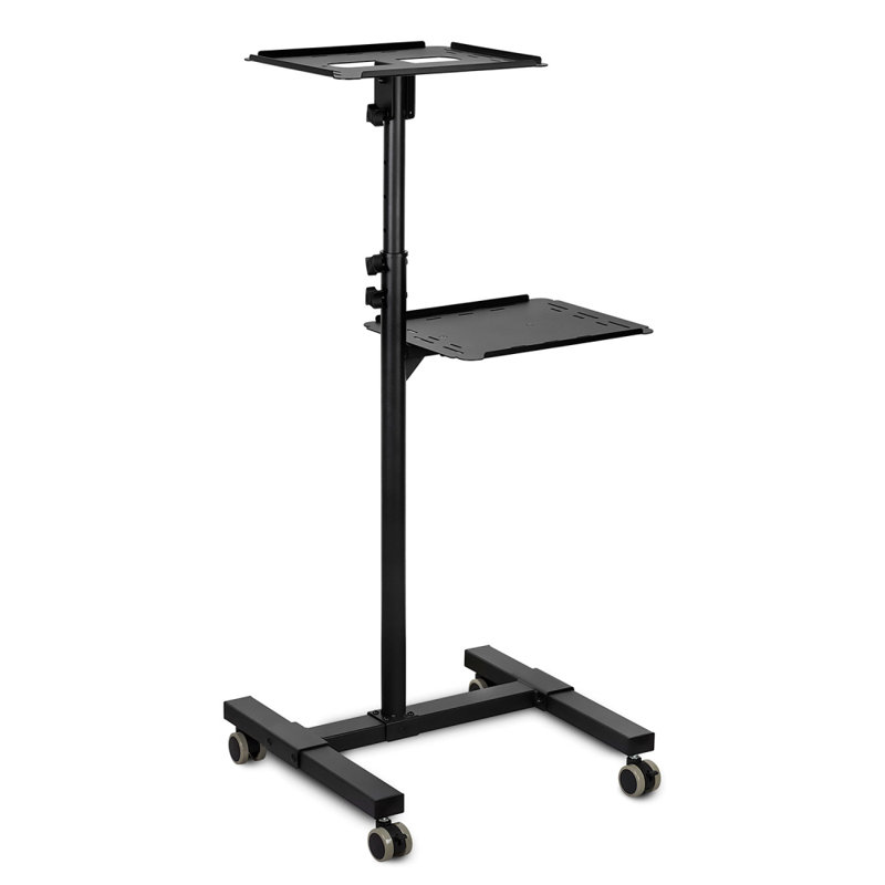 Mount-It! Mobile Projector and Laptop Stand with 2 Shelves, Rolling Cart