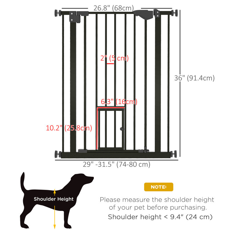 Barrière pour animaux murale en métal Darniece
