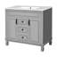 Meuble-lavabo moderne gris 36 po avec compartiments spacieux pour ranger facilement tous vos articles essentiels
