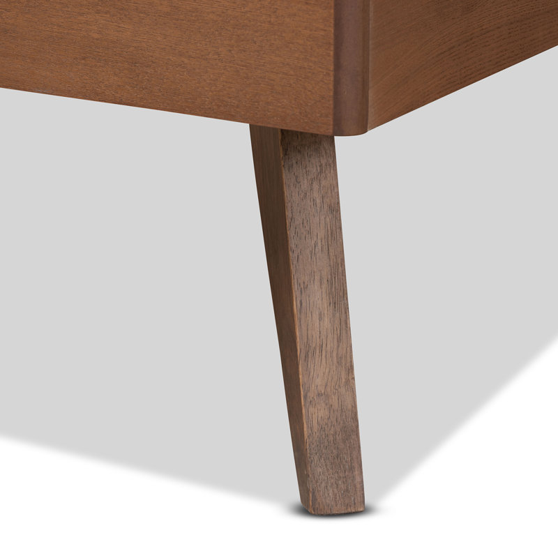 Latte Driffield, pieds inclinés, lit simple, noyer cendré l 40,55 po x L 78,30 po x H 58,10 po, Simple