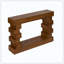 Geometric Block Stacked Wood Console Table
