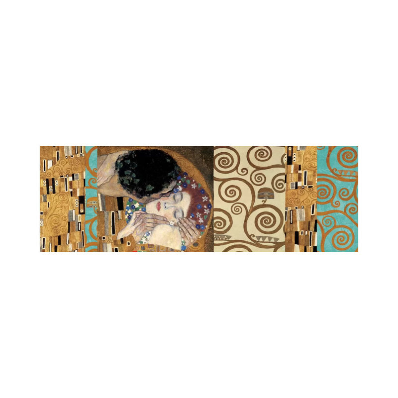 Klimt 150 Anniversary II by Gustav Klimt - Wrapped Canvas Panoramic Print, 30.48 cm H x 91.44 cm W x 1.91 cm D