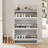 24 Pair Shoe Cabinet with 3 Flip Drawers, Wooden Shoe Organizer Cabinet with Adjustable Shelf-298522463