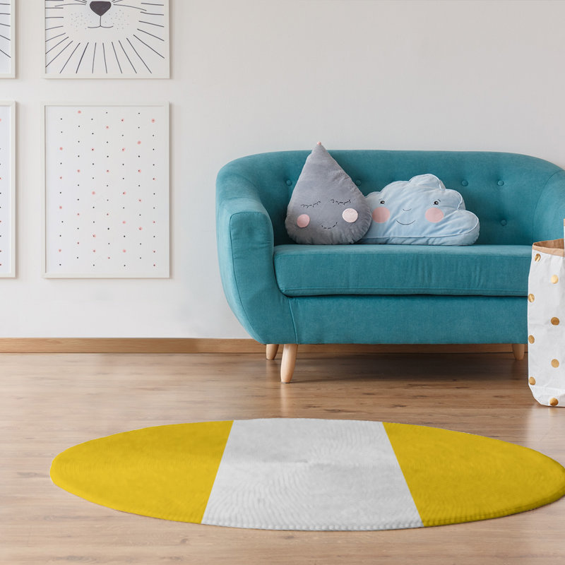 Tapis de zone jaune, Rond 5 pi