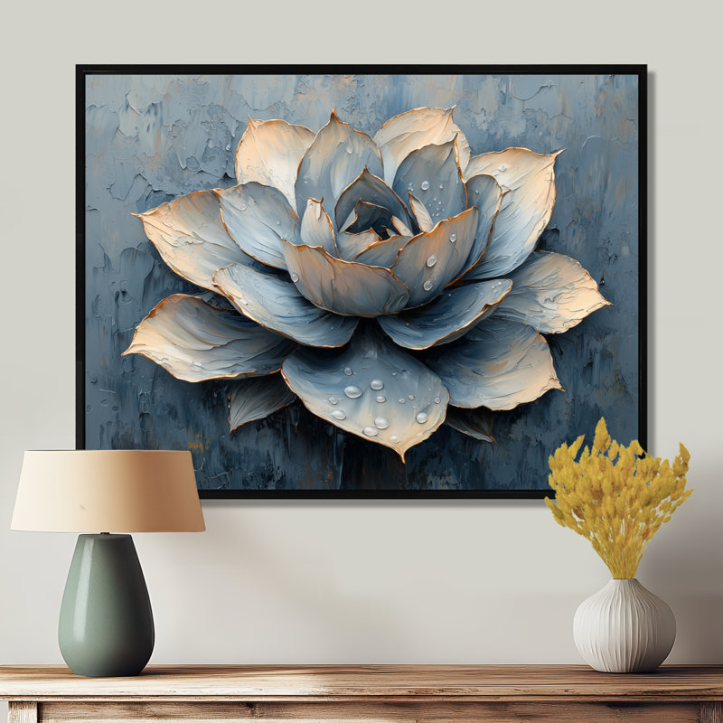 Hardiman - Floral Wall Art, H 30 po x l 40 po, Noir, Floater Framed