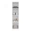 Armoire de rangement murale haute en bois manufacturé avec 4 tablettes ouvertes, organisateur de salle de bain mince