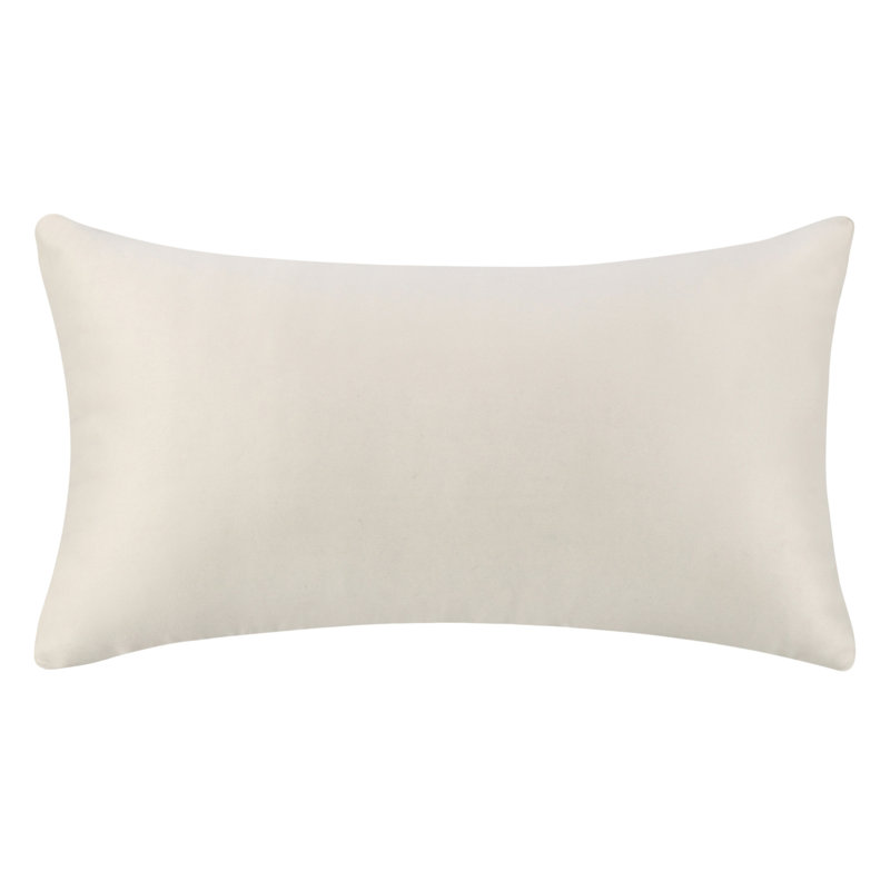 Vico Pillow Cover & Insert, 14" x 26", Rectangular, Ivory