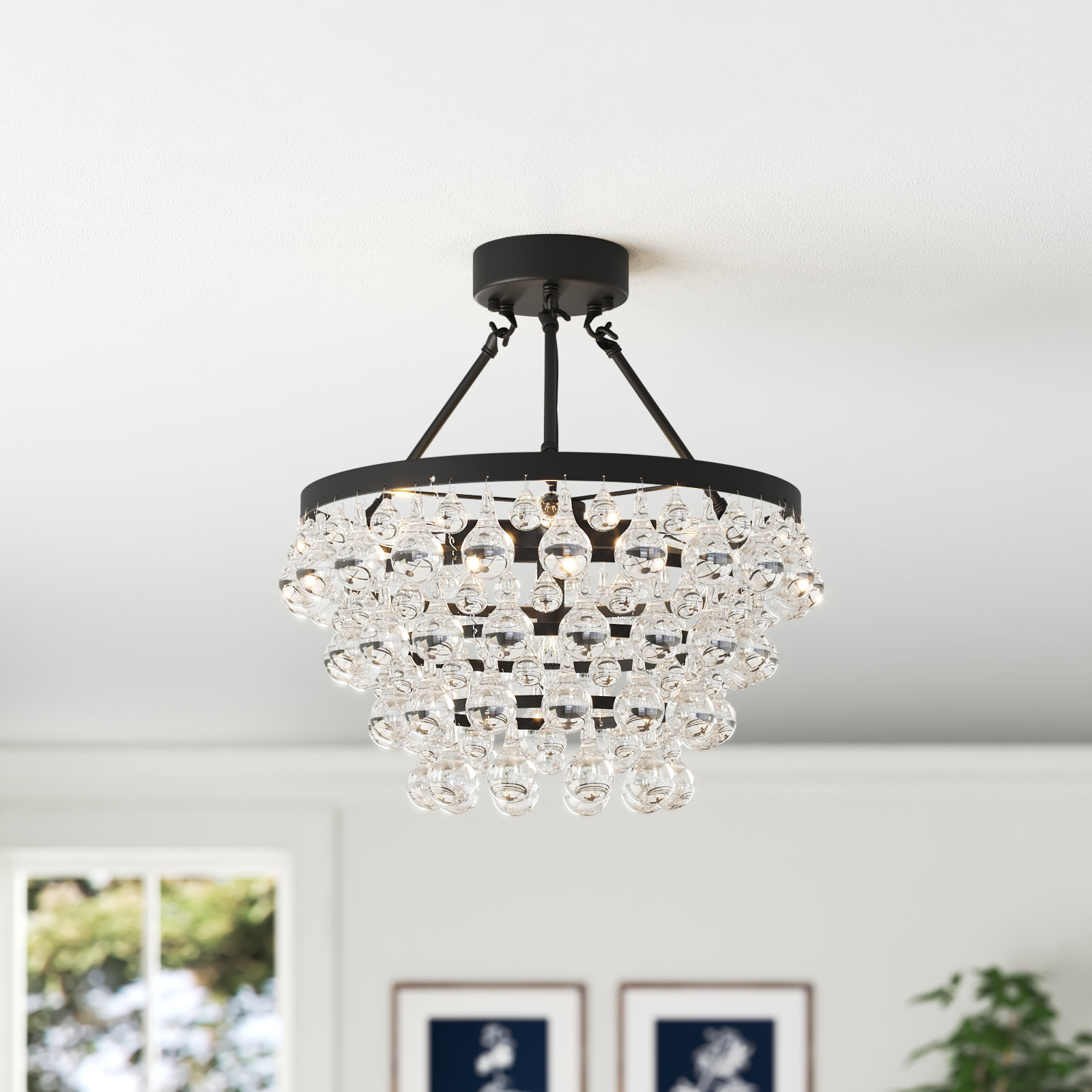 Willa Arlo Interiors Deonta Crystal Semi Flush Mount & Reviews ...