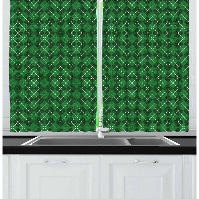 No Theme Pointed Kitchen Curtain
