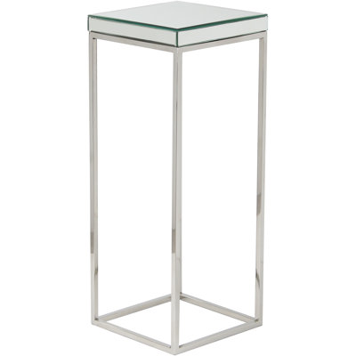 Siems Glass Top Frame Square Side Table