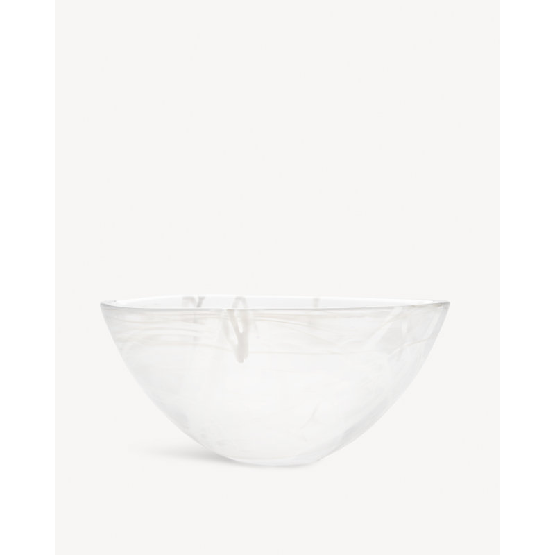 Contrast Bowl White/White, 6.6" H x 13.8" W x 13.8" D