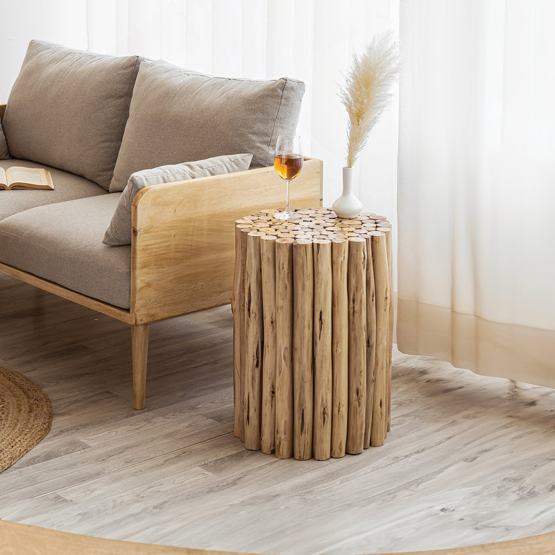 Table de bout blanche, Naturel bleu sarcelle