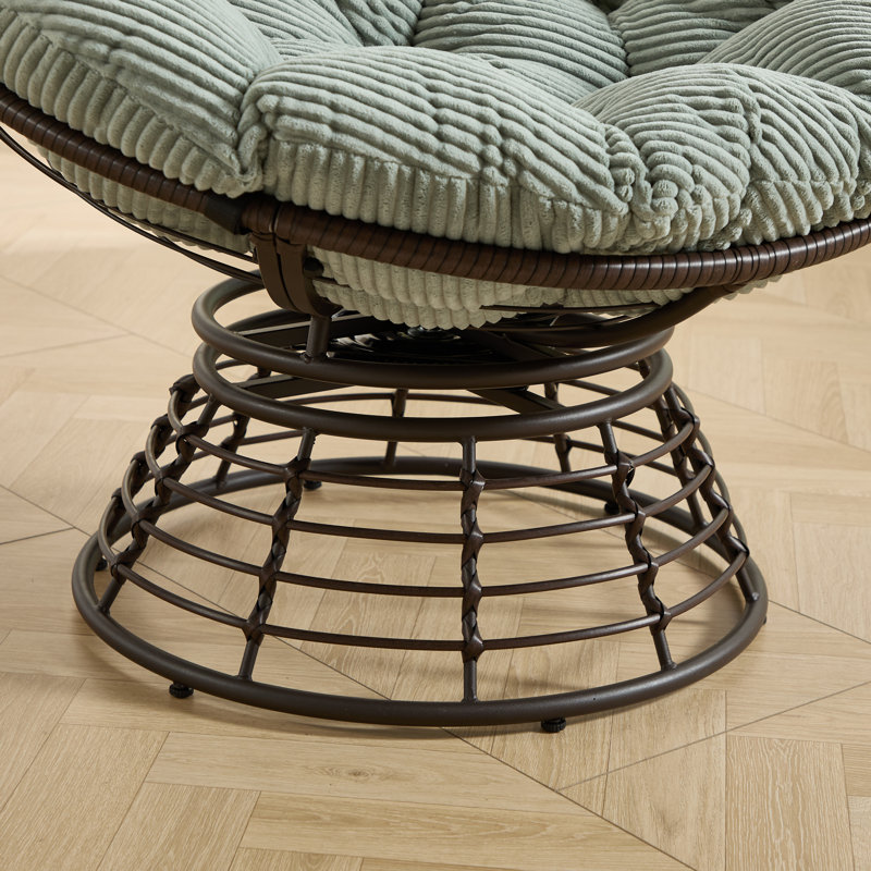Fauteuil Papasan ergonomique et confortable, Vert clair