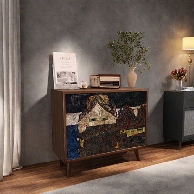 Elegant Pine Top Cabinet with Storage
