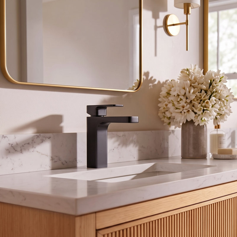 Blaze Single-handle Bathroom Faucet with Drain Assembly, Matte Black