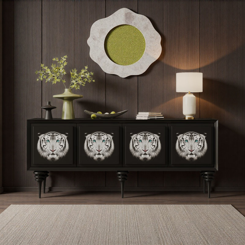 Artistic Painted Sideboard