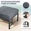 Ensemble de patio 5 pièces en osier avec canapé, 2 chaises berçantes pivotantes et repose-pieds-621419304-621419305
