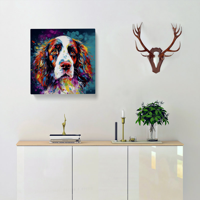 English Springer Spaniel Abstract Expressionism - No Frame Print