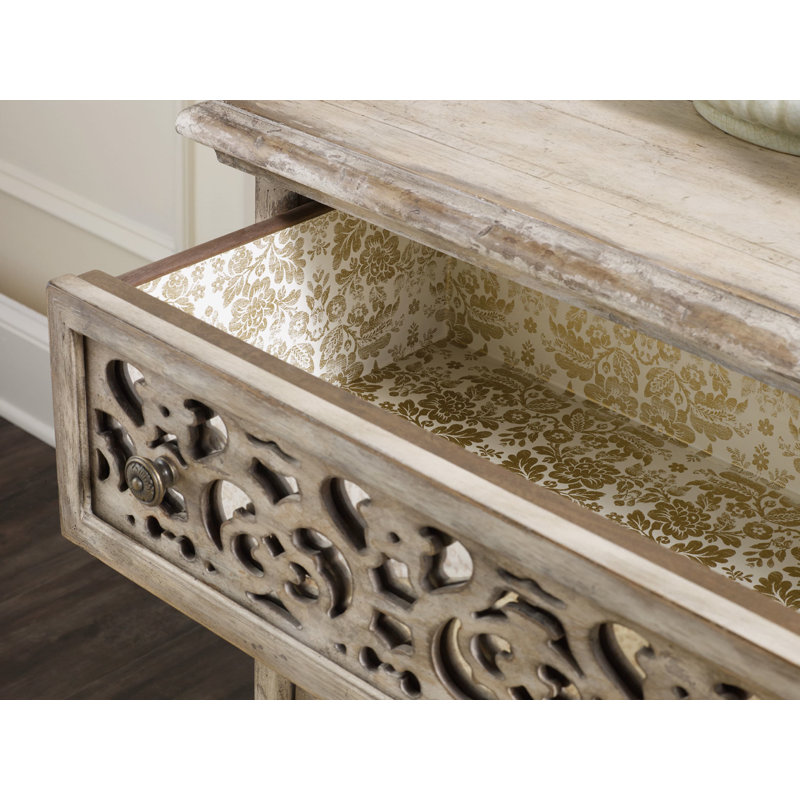 Chatelet Fretwork Nightstand, Vintage White
