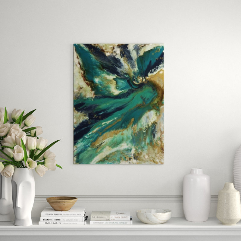 Taking Flight Print by Blakely Bering, 45" H x 30" W, Frameless Print - Hand Embellishment Gold