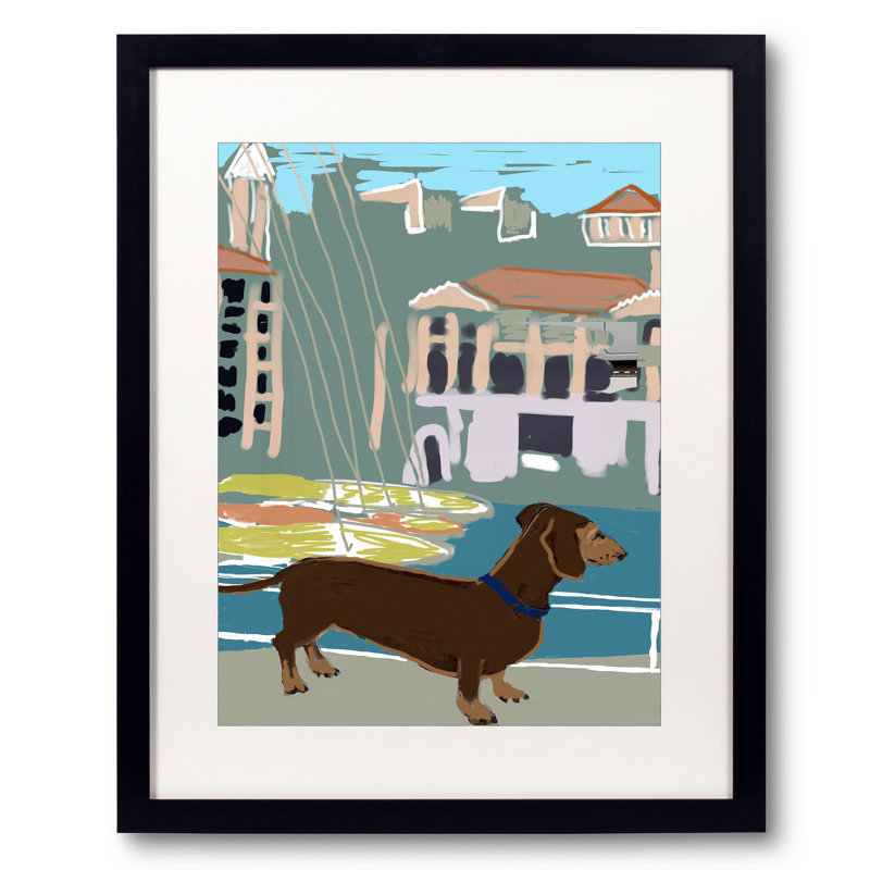 Deborah Blum " Marseille Dock " by Deborah Blum, Black Framed Paper, 30" H x 24" W