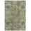 Hand Knotted Wool Floral Area Rug in Blue/Green/Gold
