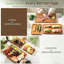 Double-Sided Bamboo Cutting Board With Storage Rack, Carbonized Kitchen Chopping Block, Juice Groove, Meat Prep Handle