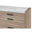 Commode rustique contemporaine avec plateau en faux pierre, parfaite pour le rangement de chevet et un décor élégant