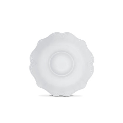 Élégante plaque de service 100% céramique, couleur crème, 1 pièce, 15,7 po x 15,7 po x 1,6 po | Va au lave-vaisselle, parfait pour les réceptions et l'utilisation quotidienne | Conception élégante et durable pour votre table