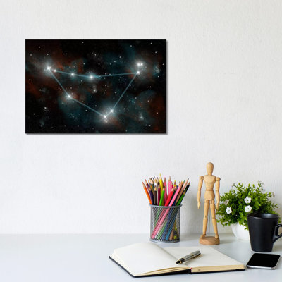 The Constellation Capricorn The Sea Goat by Marc Ward - Wrapped Canvas Print
