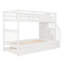 Lit superposé avec lit gigogne blanc Twintwin - Style moderne et structure fiable-2138462878