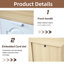 Armoire d'étude 31,5 "avec 4 tiroirs et matériaux - Bois blanc 36,33" de hauteur avec poignées en métal