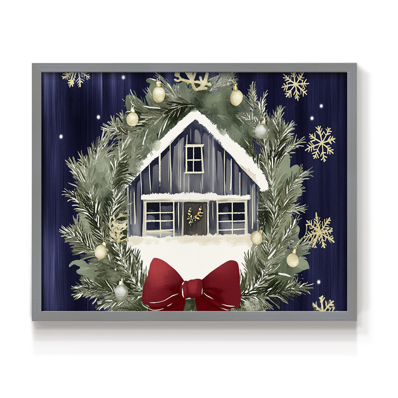 «Chirstmas Art» - Dccxxxxxxxx - Impression encadrée, H 22 po x l 28 po, Gris