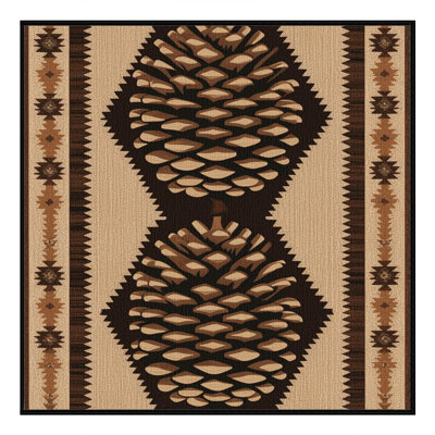 Tapis lavable Pinecone Southwestern