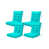 Lake Blue Polyester/Polyester Blend