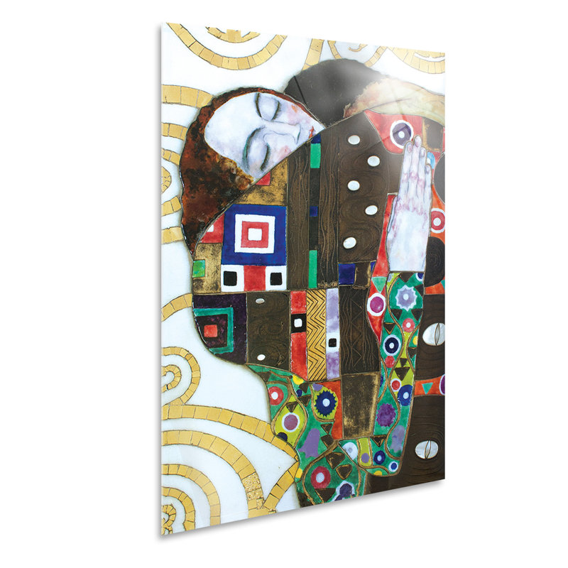 Embrace Mosaic by Gustav Klimt - No Frame Painting on Plastic / Acrylic, 95cm H x 65cm W