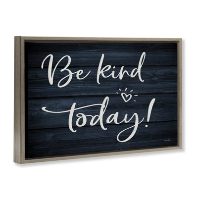 Toile flottante encadrée «Be Kind Today» par Susie Boyer