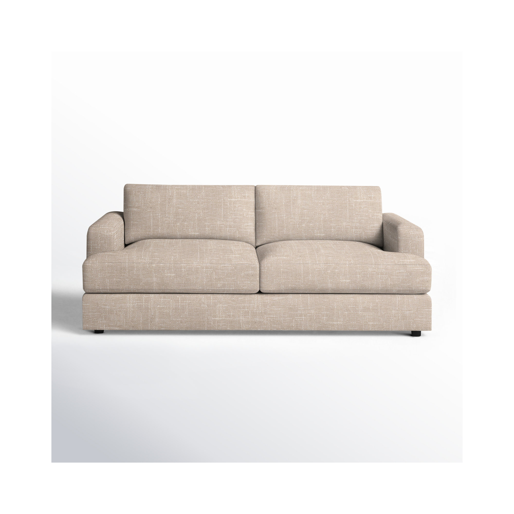 Cayden 84'' Upholstered Sofa, Lena Sand Performance Linen Blend