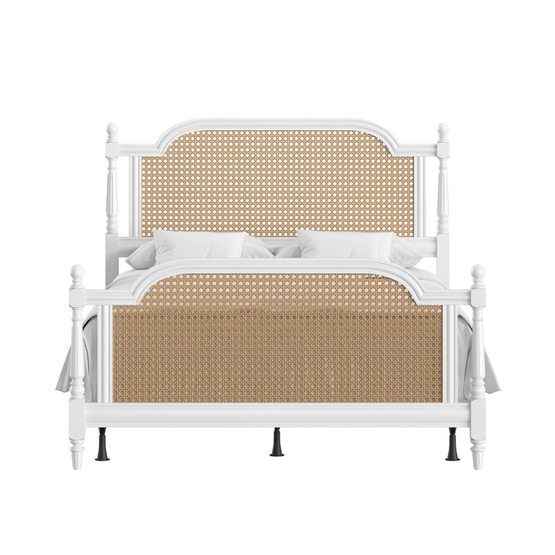 Bothel Cane Standard Storage Bed, Queen, White