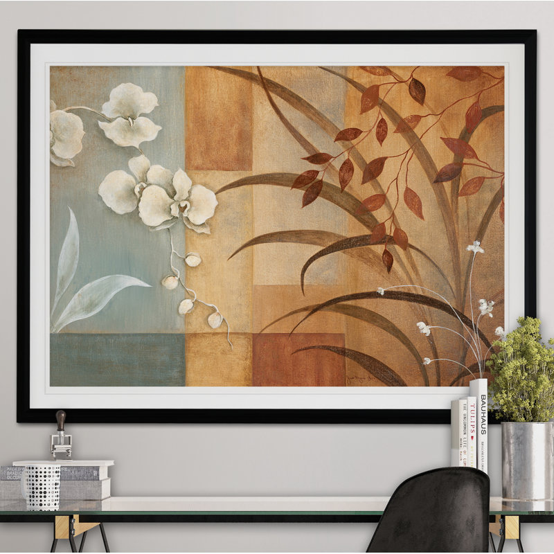 « orchidée élégance ii », reproduction de peinture à l’acrylique encadrée, Noir, H 30 po x l 40 po x P 1,5 po