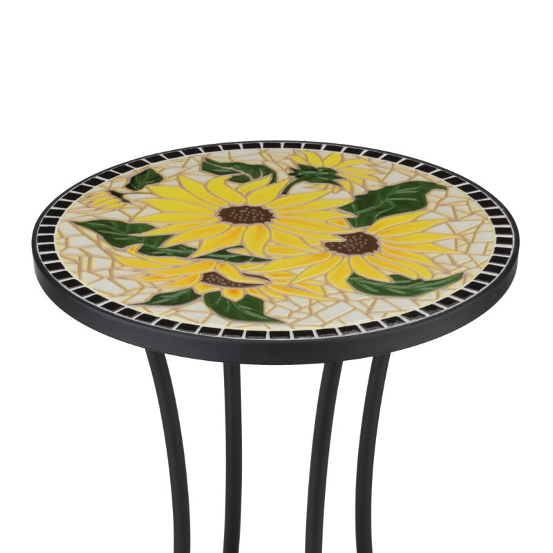 Support pour plante en mosaïque, Tournesol