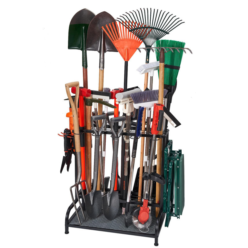 Garden Tool Organizer Rack - Storage for Up to 55 Long-Handled Tools