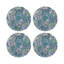 Sabi Jungle Beige Vegan Leather Round Coasters-1204487316