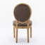 Chaise de salle à manger de style français avec garniture cloutée