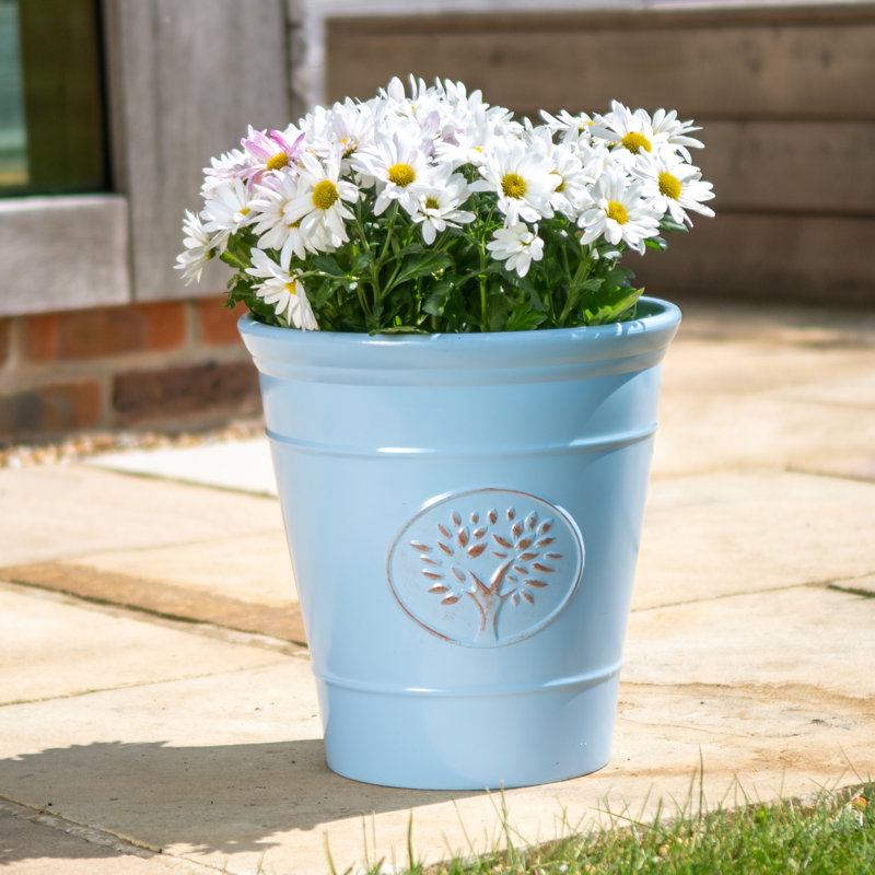 Dinardo Pot Planter, 41cm H x 40cm W x 40cm D, Aqua