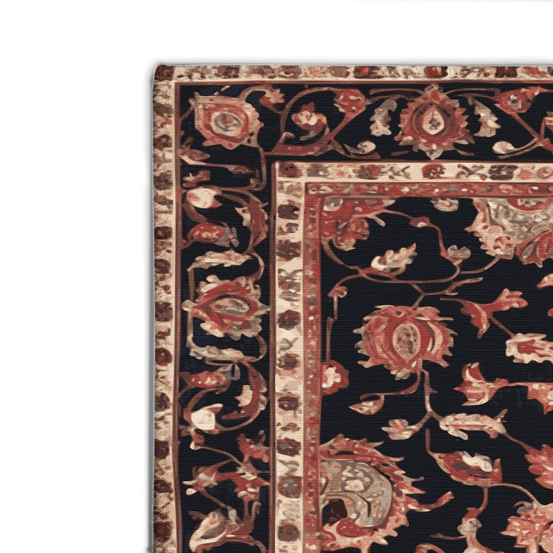 Persian Purple Indoor and Outdoor Area Rug, Rectangle 2' x 3'