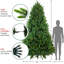 Arbre de Noël artificiel pin pré-éclairé pré-éclairé - lumières DEL blanc chaud-879714885