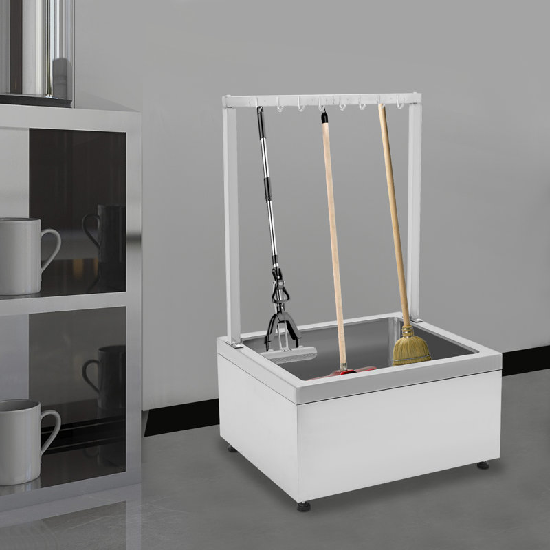 Mop Sink With Cleaning Tool Rack