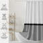 Rideau de douche rayé simple avec crochets-712088983-712088986